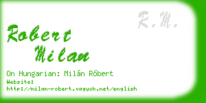 robert milan business card